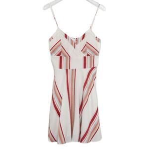 Francesca's Miami Mia Pastel Candy Stripe Spaghetti Strap Mini Dress XS